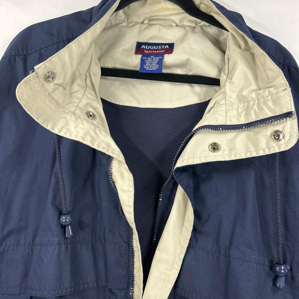 Augusta Sportswear Jacksonville Division Vintage Navy Windbreaker Jacket Size XL - Picture 5 of 8